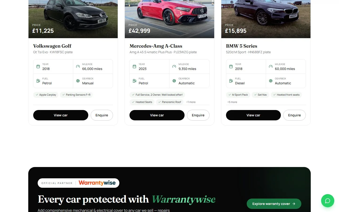 Further sections of the MIA Automotive website on desktop.